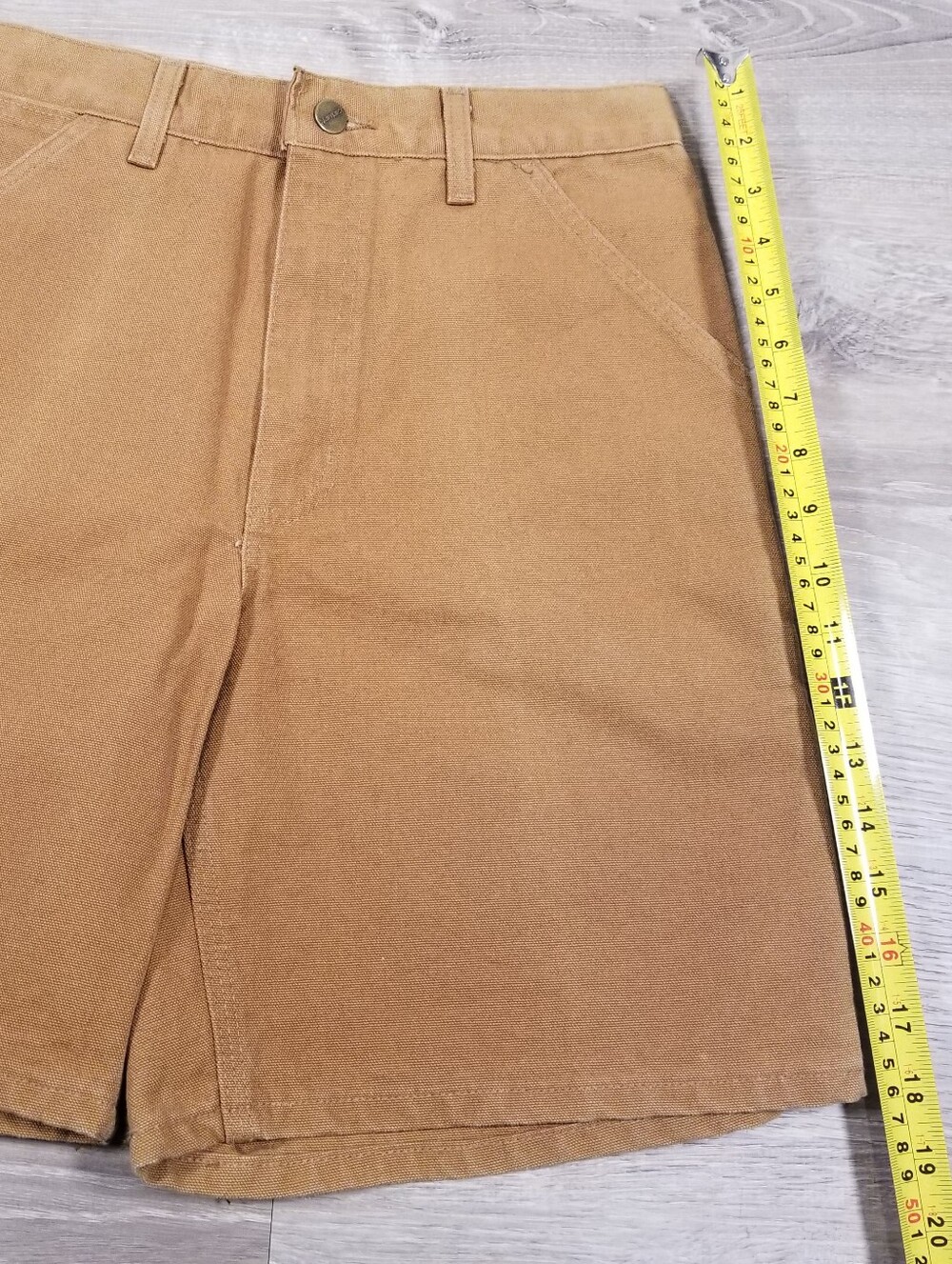 VTG Carhartt B25 Shorts Mens 30 Brown Duck Canvas USA Carpenter Workwear NWOT - Picture 6 of 6